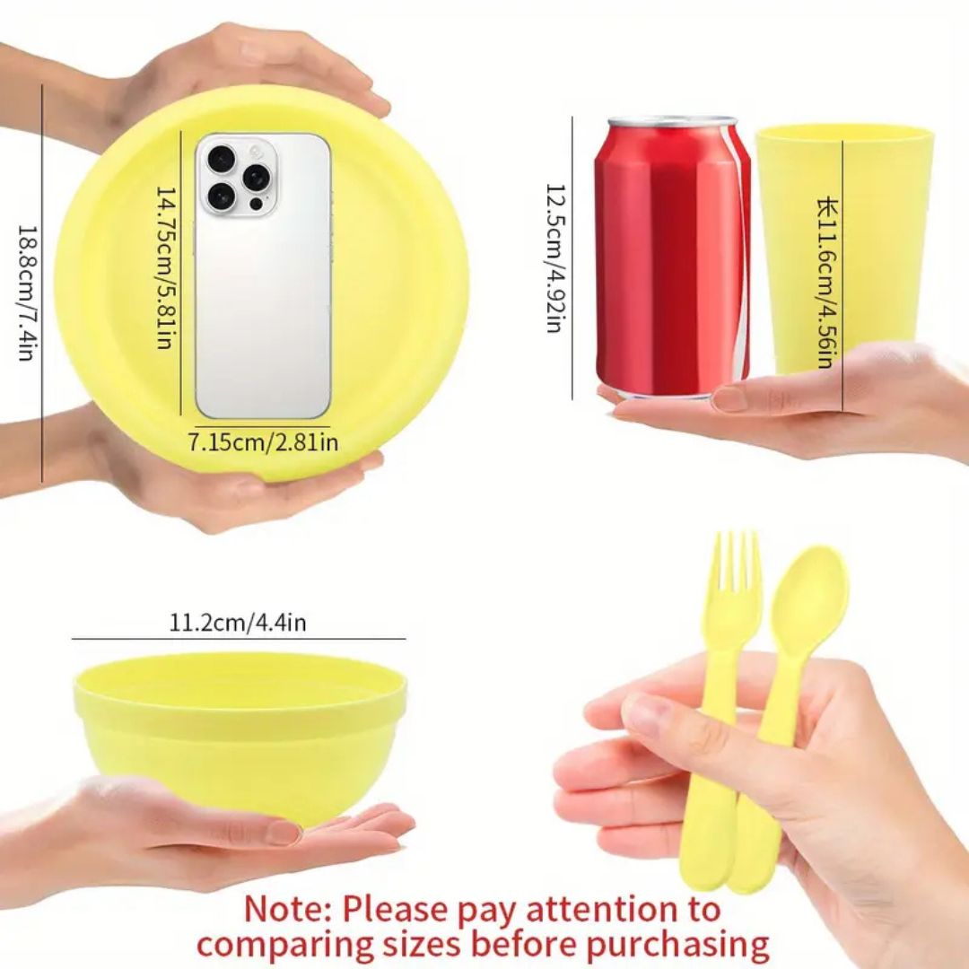 Sensory Friendly Complete Soundless Dinnerware Set