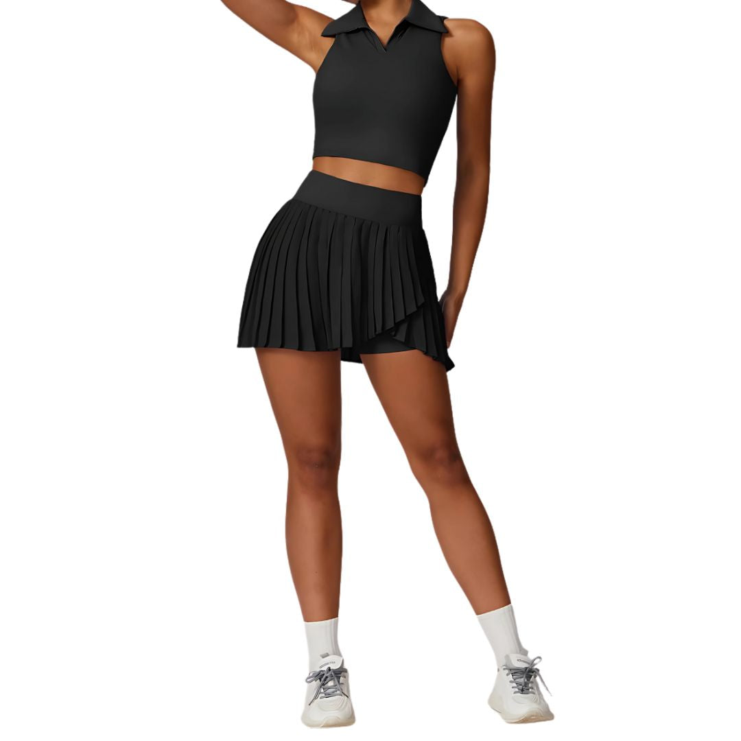 Short Pleated Tennis Skirt Legging