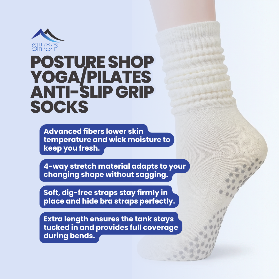 Posture Shop Yoga/Pilates Anti-Slip Grip Socks