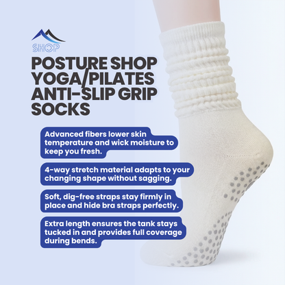 Posture Shop Yoga/Pilates Anti-Slip Grip Socks