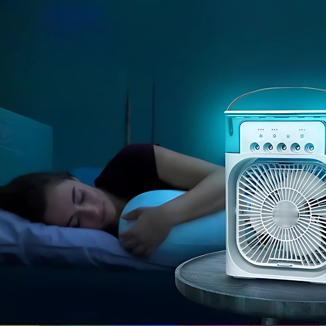 Menopause Bed Side Fan with Mist Spray