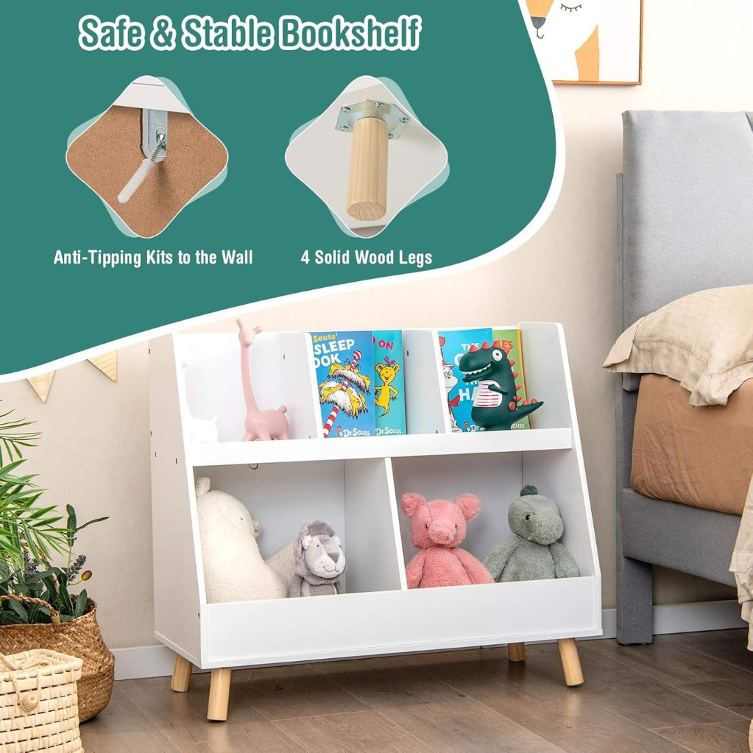 Posture Shop Kids Bookcase and Toy Storage Anti-tip
