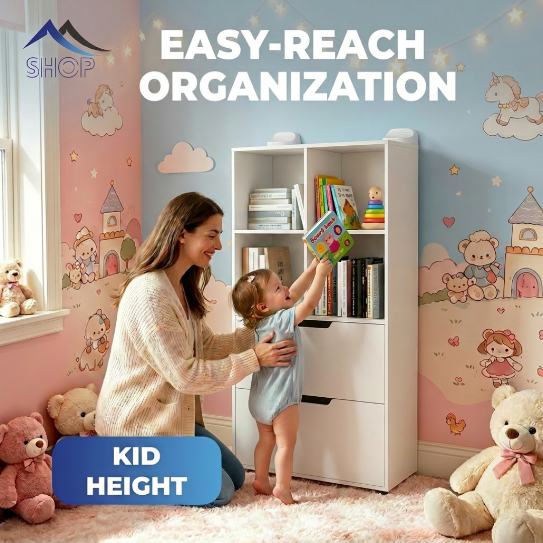 Posture Shop Baby Proof Bookshelf and Storage Organizer