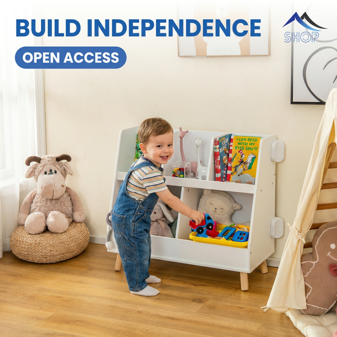 Posture Shop Kids Bookcase and Toy Storage Anti-tip