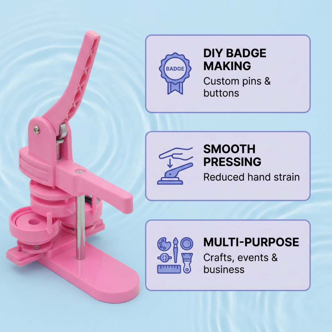 Posture Shop Easy Lever Durable 3-in-1 Button Maker
