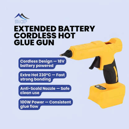 Posture Shop Extended Battery Cordless Extra Hot Glue Gun