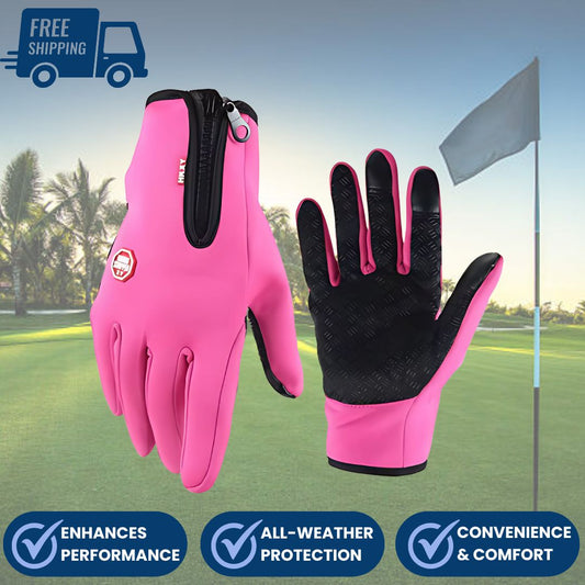 Zipper Warm Golf Gloves