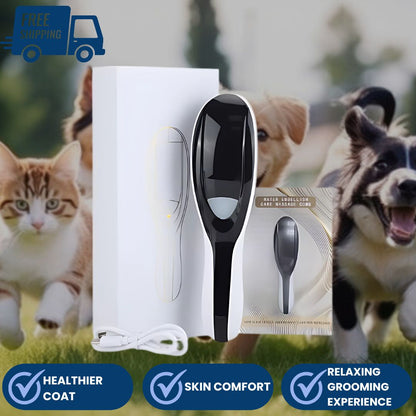 Dog & Cat Red and Blue Light Steam Brush