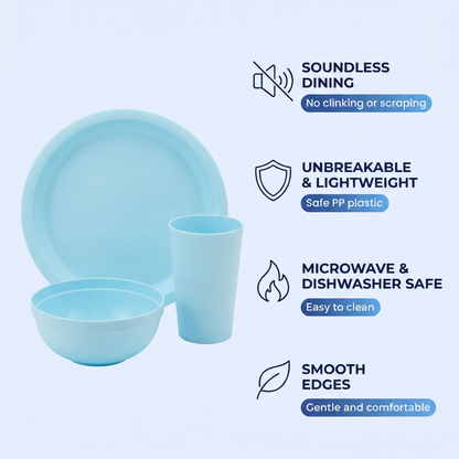 Sensory Friendly Complete Soundless Dinnerware Set
