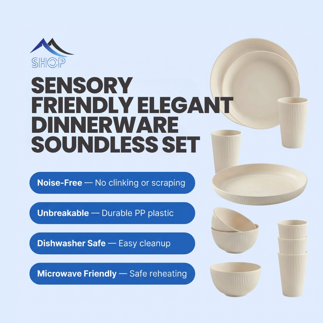 Sensory Friendly Elegant Dinnerware Soundless Set