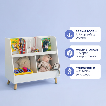 Posture Shop Kids Bookcase and Toy Storage Anti-tip