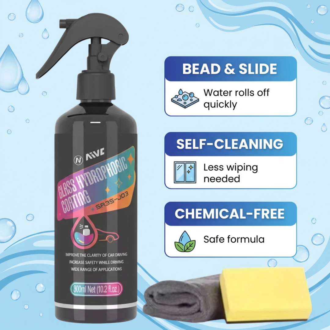 Hydrophobic Rear Windshield Spray