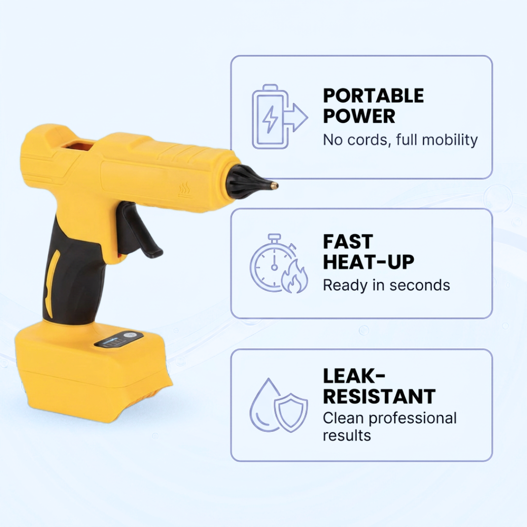 Posture Shop Extended Battery Cordless Extra Hot Glue Gun