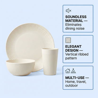 Sensory Friendly Elegant Dinnerware Soundless Set