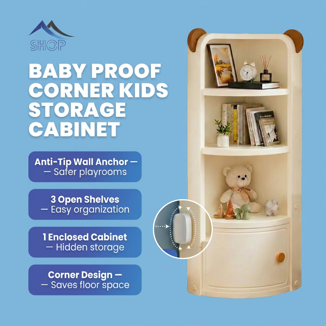 Posture Shop Baby Proof Anti-tip Corner Kids Storage Cabinet