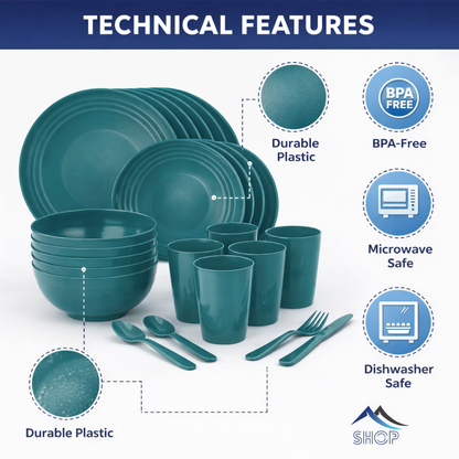 Sensory Friendly Soundless Dinnerware Set