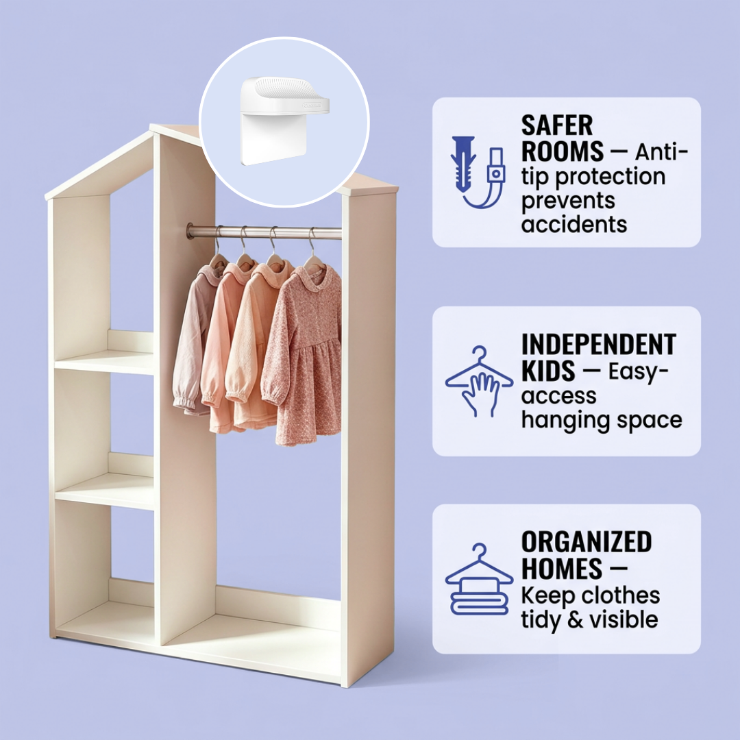 Posture Shop Kids Hanging Wardrobe Rod Baby Proof