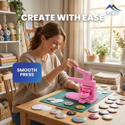 Posture Shop Easy Lever Durable 3-in-1 Button Maker