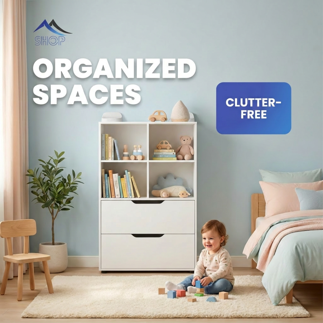 Posture Shop Baby Proof Bookshelf and Storage Organizer