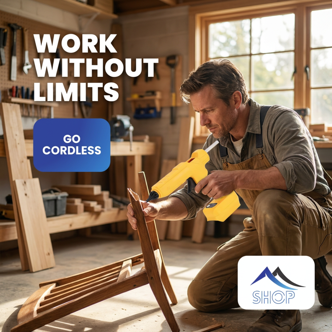 Posture Shop Extended Battery Cordless Extra Hot Glue Gun