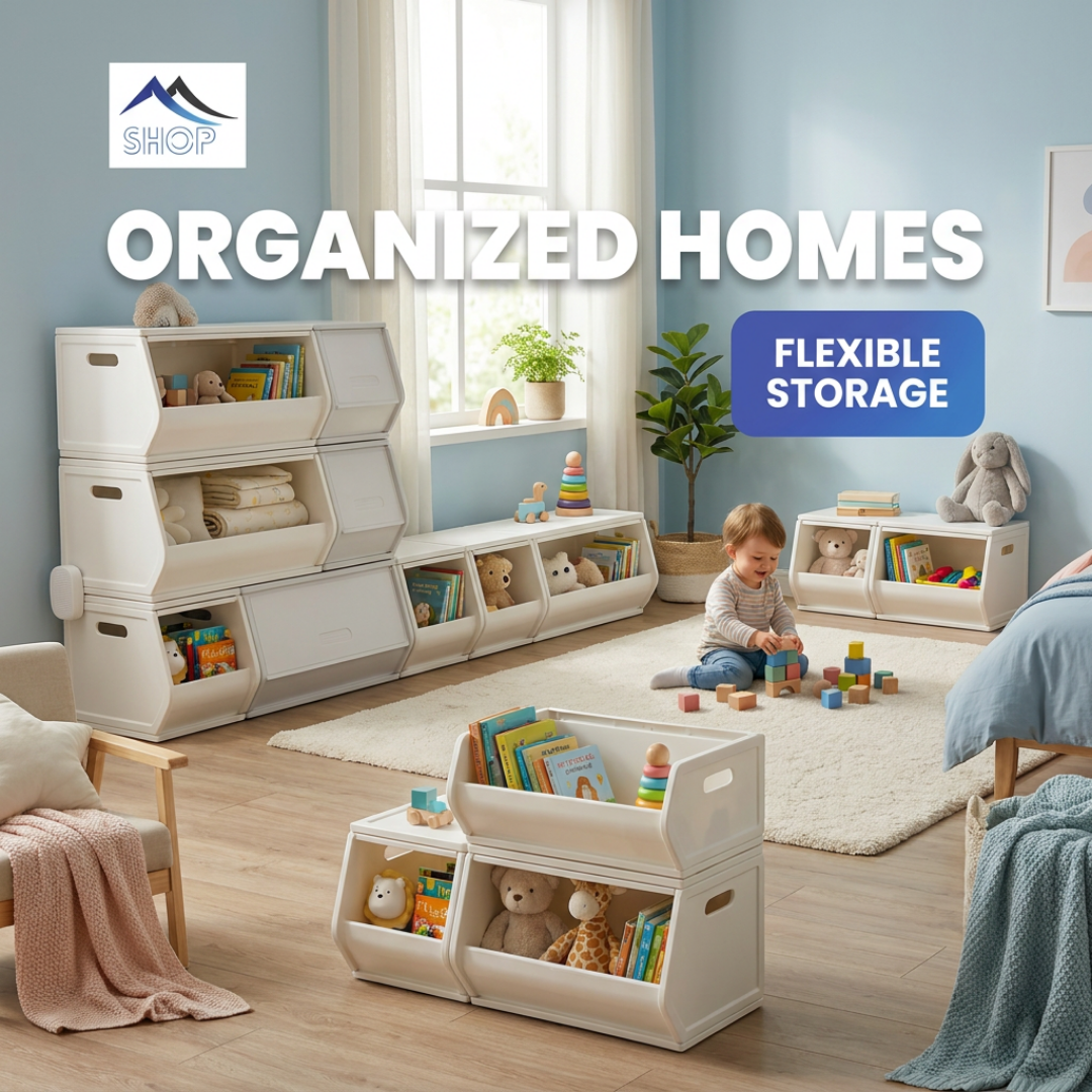 Posture Shop Baby Proof Stackable Toy Storage Organizer