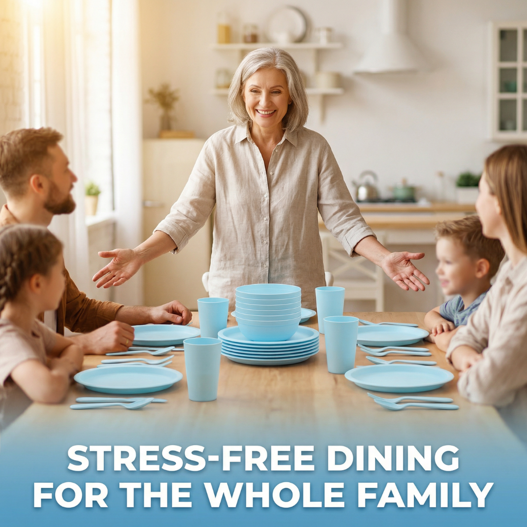 Sensory Friendly Complete Soundless Dinnerware Set
