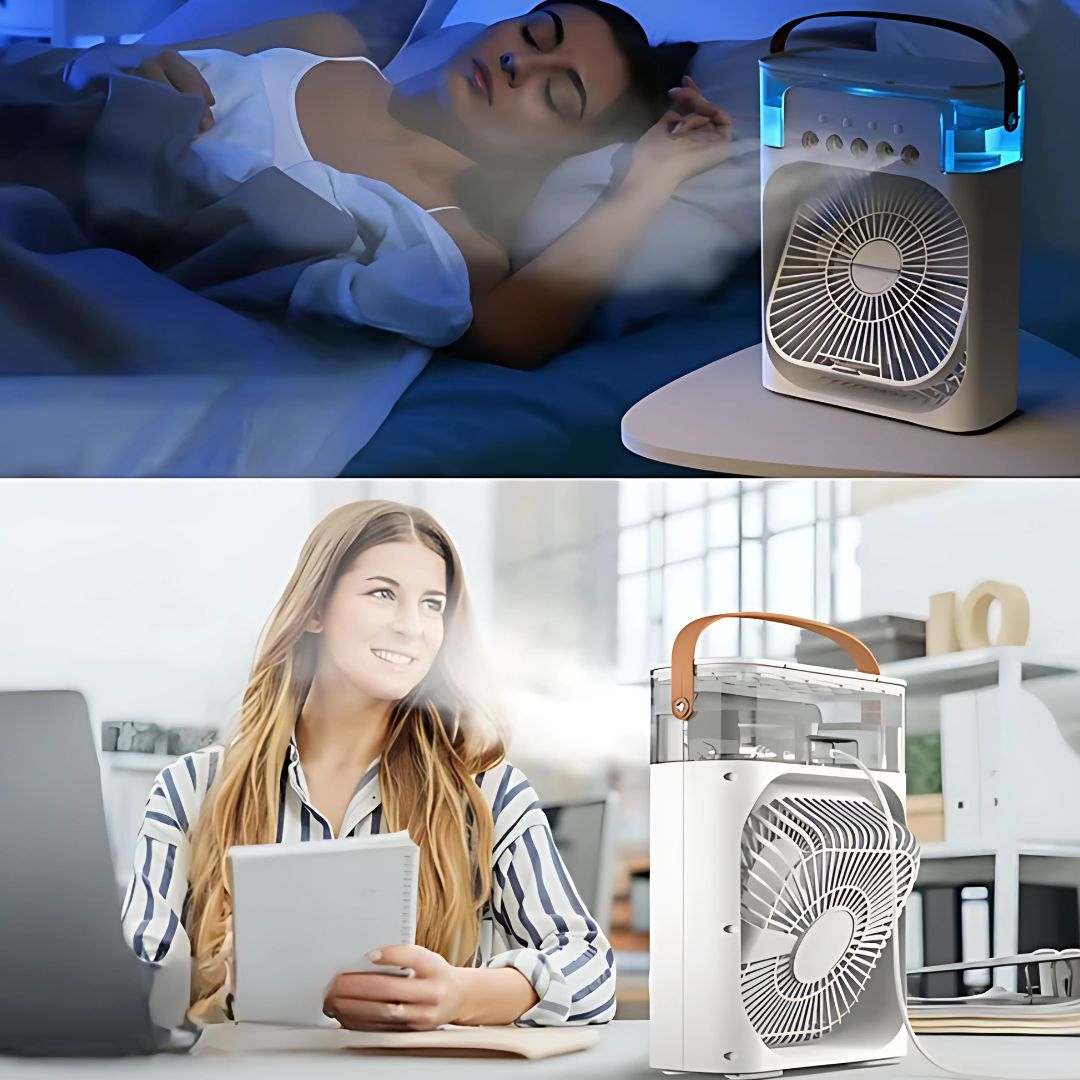 Menopause Bed Side Fan with Mist Spray